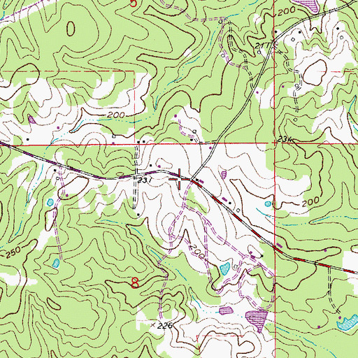 Topographic Map of Rose Hill School (historical), AR