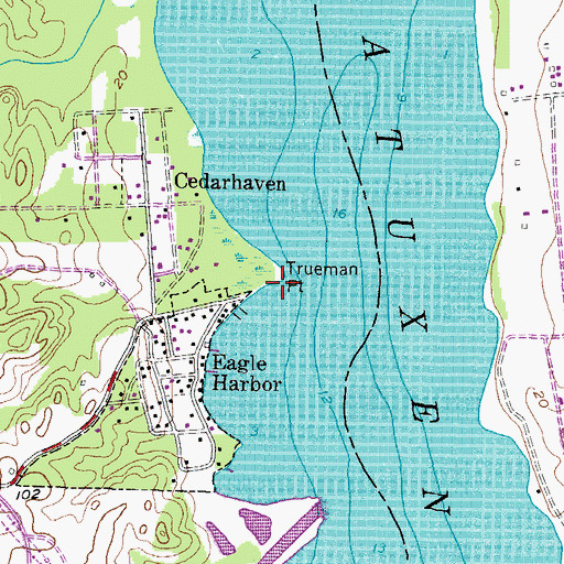Topographic Map of Trueman Point, MD