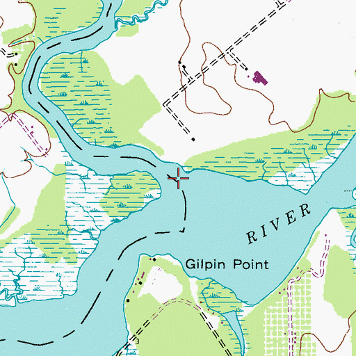 Topographic Map of Tuckahoe Creek, MD