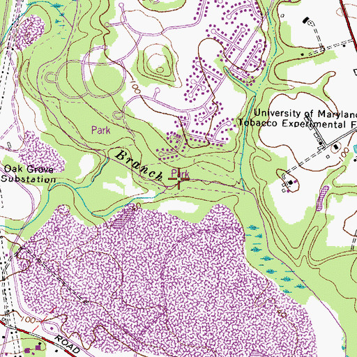 Topographic Map of Turkey Branch, MD