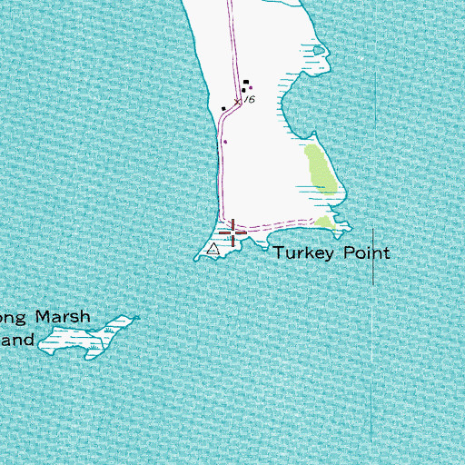 Topographic Map of Turkey Point, MD