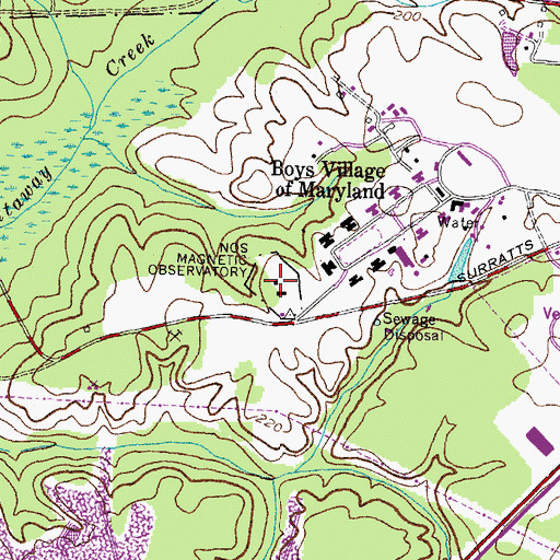 Topographic Map of NOS Magnetic Observatory, MD
