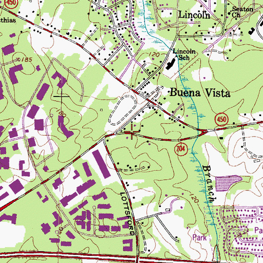Topographic Map of Vista Raceway, MD