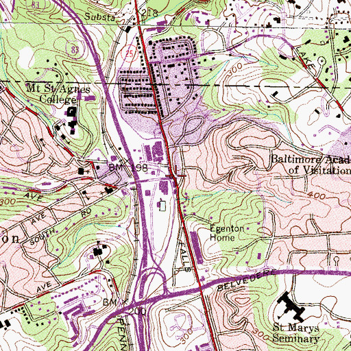 Topographic Map of Western Run, MD