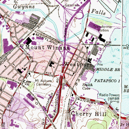 Topographic Map of Westport, MD