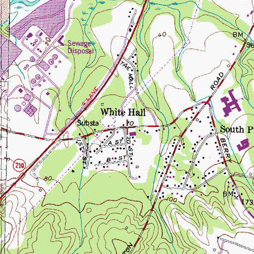 Topographic Map of White Hall, MD