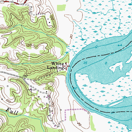 Topographic Map of White Landing, MD