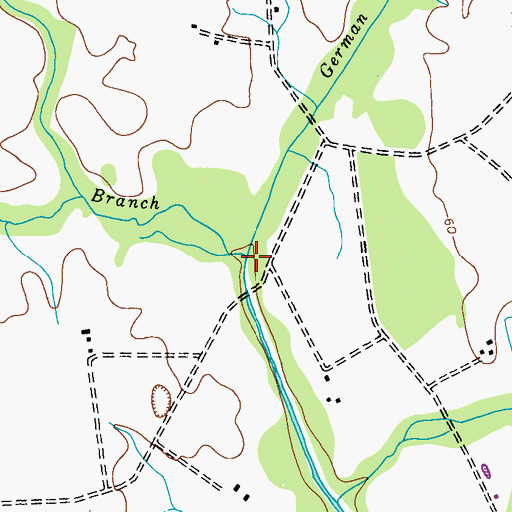 Topographic Map of Wildcat Branch, MD