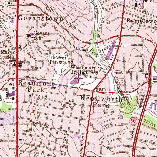 Topographic Map of Baltimore IT Academy, MD