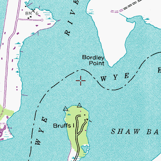 Topographic Map of Wye East River, MD