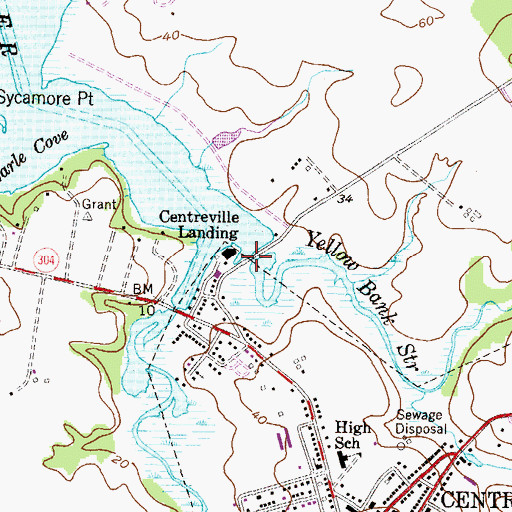 Topographic Map of Yellow Bank Stream, MD