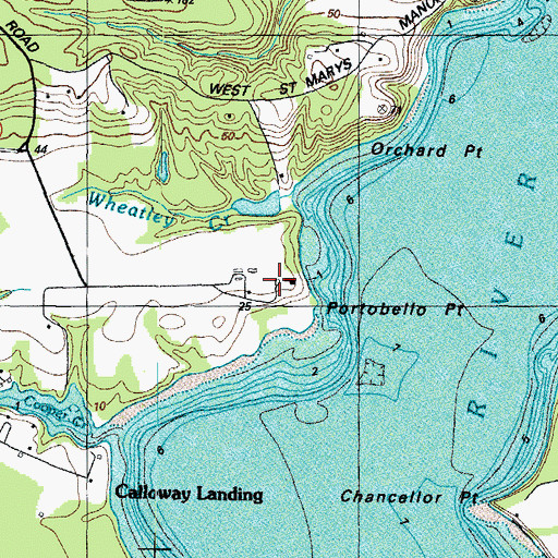 Topographic Map of Portobello, MD