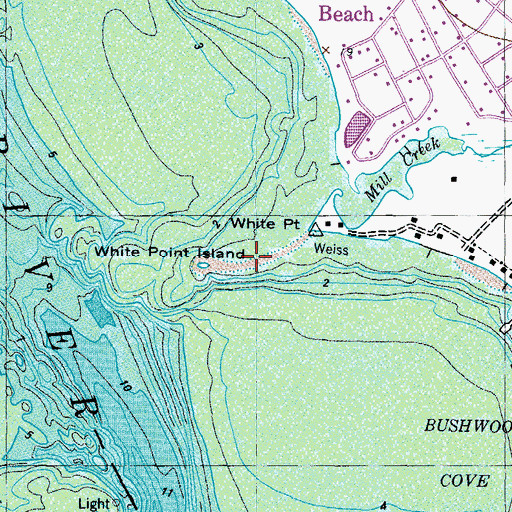 Topographic Map of White Point Bar, MD
