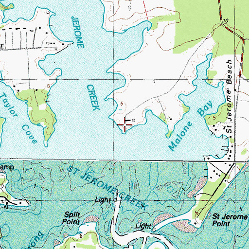 Topographic Map of Fishers Point, MD