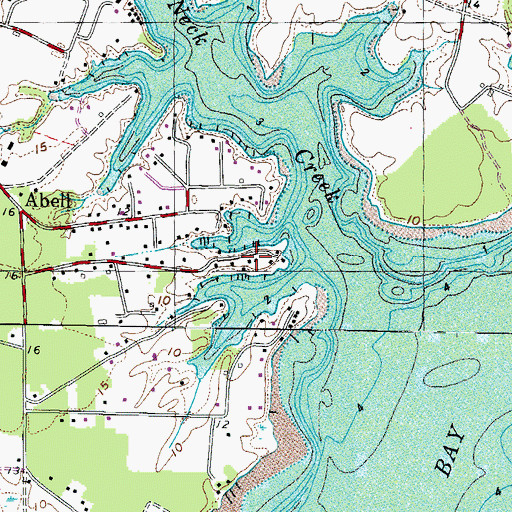 Topographic Map of Morris Point, MD
