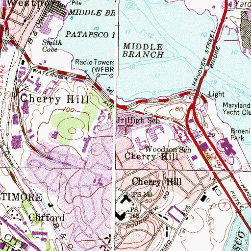Topographic Map of Spring Garden Channel, MD