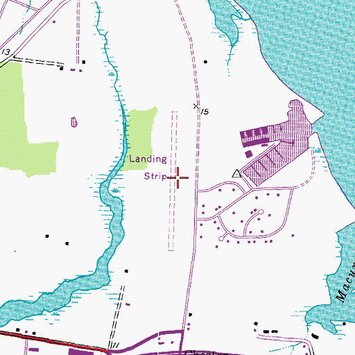 Topographic Map of Castle Marina Airport (historical), MD