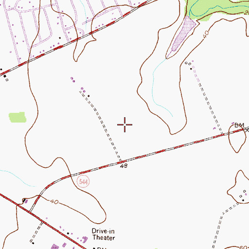 Topographic Map of Hybarc Farm Airport, MD