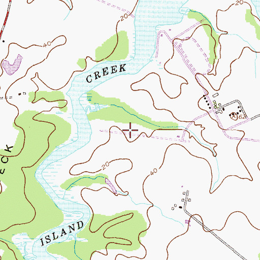 Topographic Map of Kennersley Airport, MD
