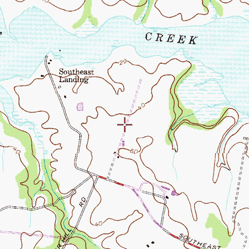 Topographic Map of Saxon Farms Airport, MD
