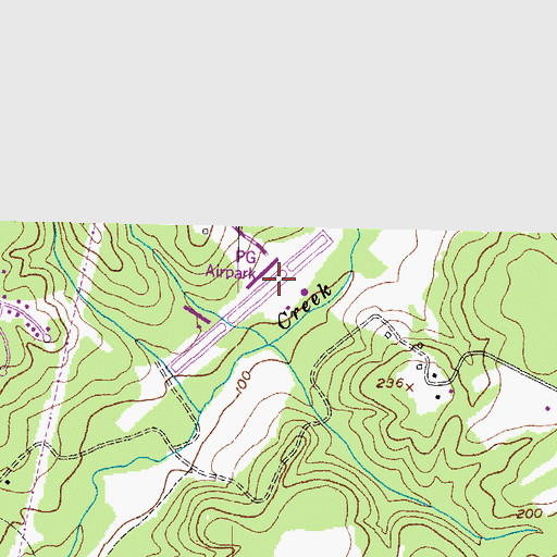 Topographic Map of Potomac Airfield, MD