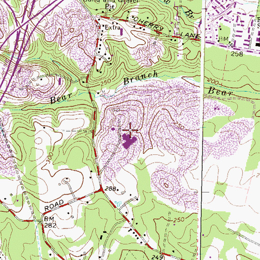 Topographic Map of Greater Laurel Beltsville Hospital Heliport, MD