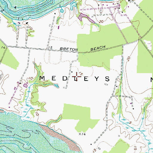 Topographic Map of Deerfield Airport, MD