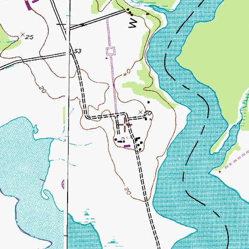 Topographic Map of The Aspen Institute Heliport, MD