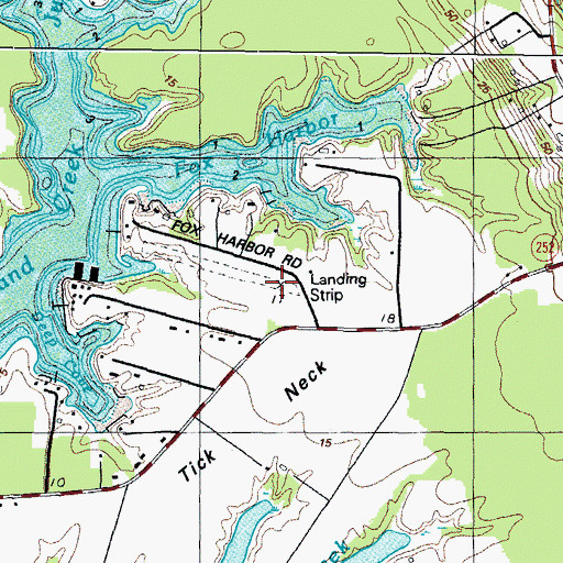 Topographic Map of Bonham Airport, MD
