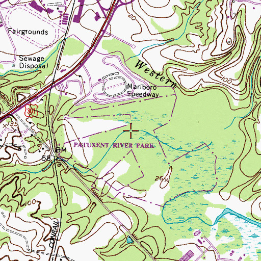 Topographic Map of Marlboro Heliport, MD