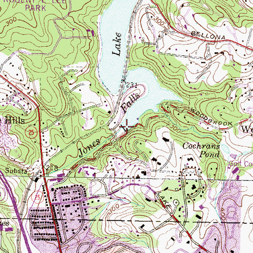 Topographic Map of Lake Roland Dam, MD