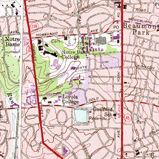 Topographic Map of Guilford Reservoir Dam, MD