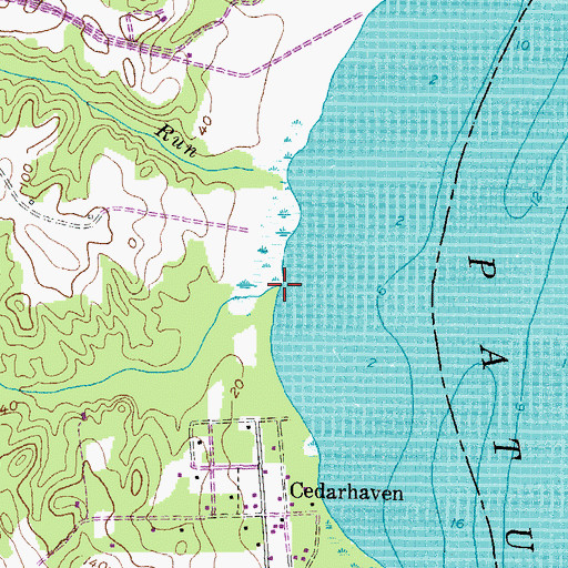 Topographic Map of Jacks Creek, MD
