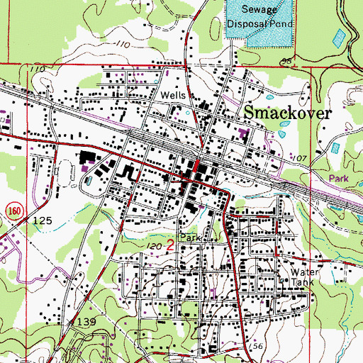 Topographic Map of Samckover Branch Union County Library, AR