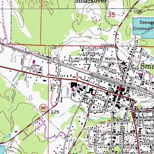 Topographic Map of Smackover First United Methodist Church, AR
