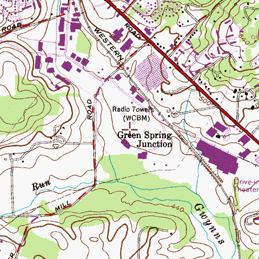 Topographic Map of WCBM-AM (Baltimore), MD