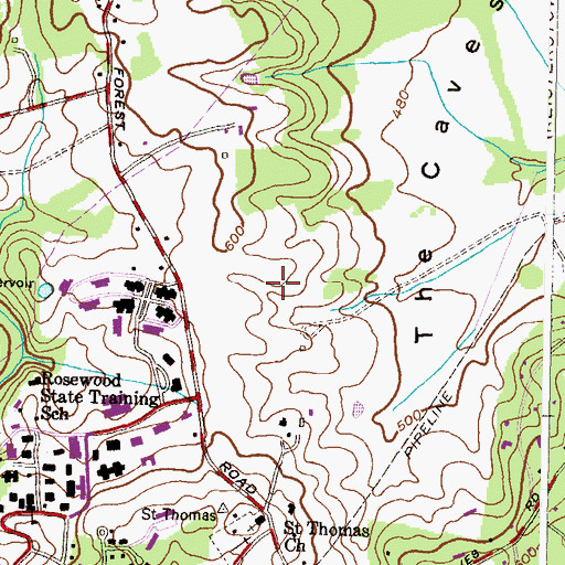 Topographic Map of WCAO-AM (Baltimore), MD