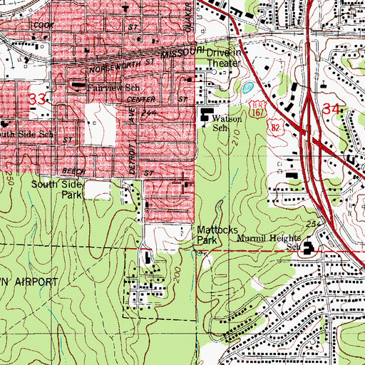 Topographic Map of Smith Learning Center, AR