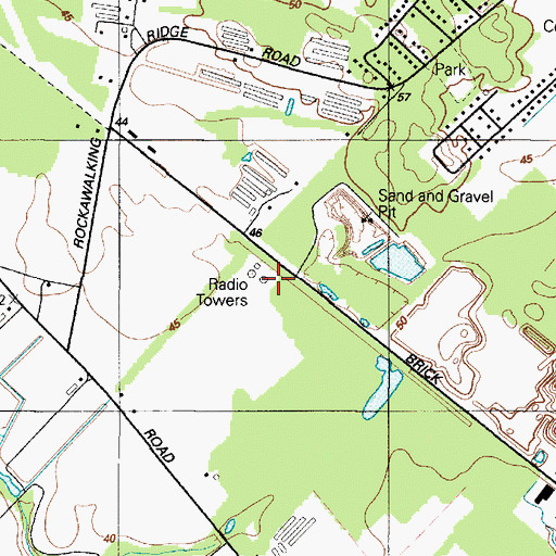 Topographic Map of WJDY-AM (Salisbury), MD