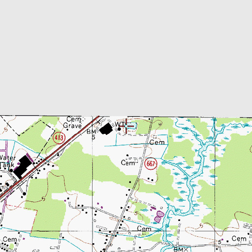 Topographic Map of WLSL-FM (Crisfield), MD