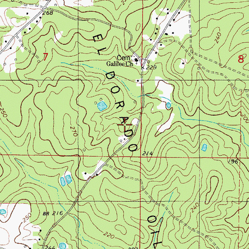 Topographic Map of South El Dorado Oil Field, AR