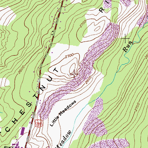 Topographic Map of WAIJ-FM (Grantsville), MD