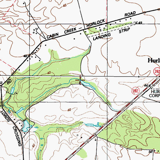Topographic Map of WAAI-FM (Hurlock), MD