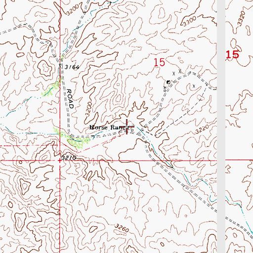 Topographic Map of Horse Ranch, AZ