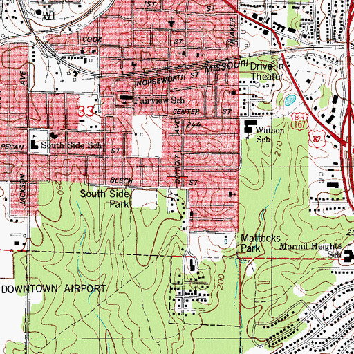 Topographic Map of Starlight Baptist Church, AR