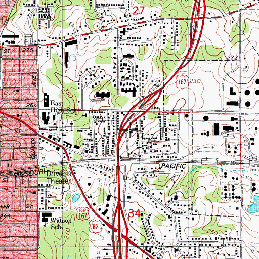 Topographic Map of Sunlight Church of God in Christ, AR