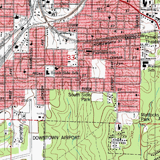 Topographic Map of The Fellowship of Jesus Christ Church, AR