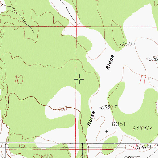 Topographic Map of Horse Ridge, AZ
