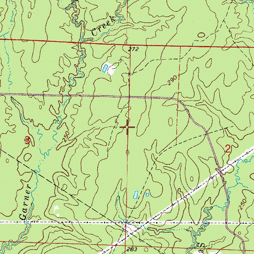 Topographic Map of Wilks Oil and Gas Field, AR