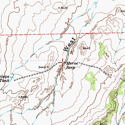Topographic Map of Horse Seep, AZ